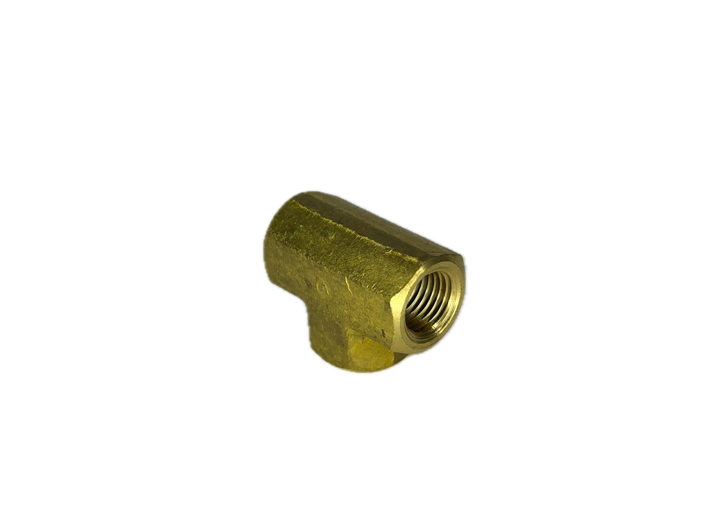 Tee latón, 1/4 NPT Hemb, ISC
