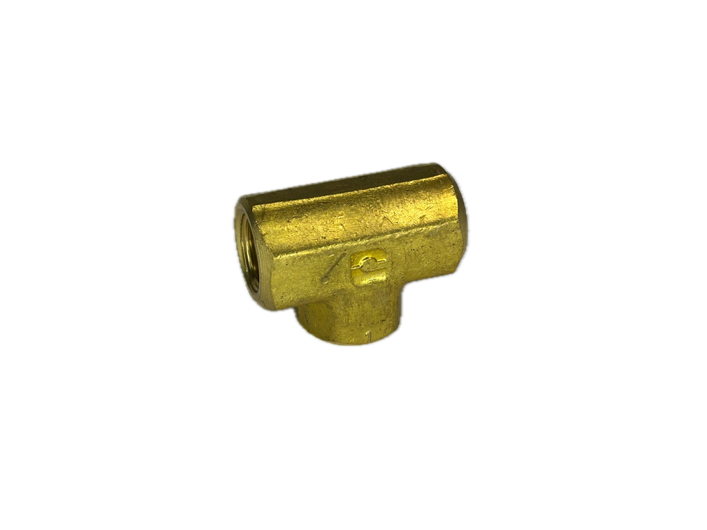 Pqt. Tee latón, 1/4 NPT Hembra, ISC (5Pz)